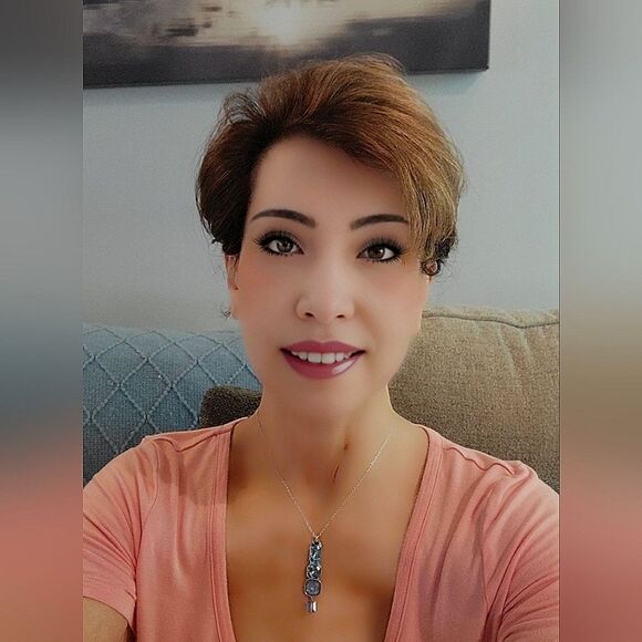 #Touchstone Crystal 4 Stone Blue #Slide Necklace Rhodium #Adjustable #NIB #NWT - Picture 2 of 5